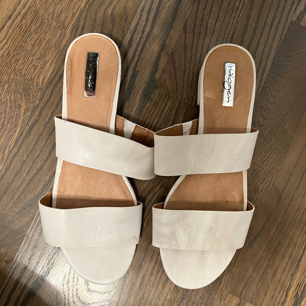 White sandals